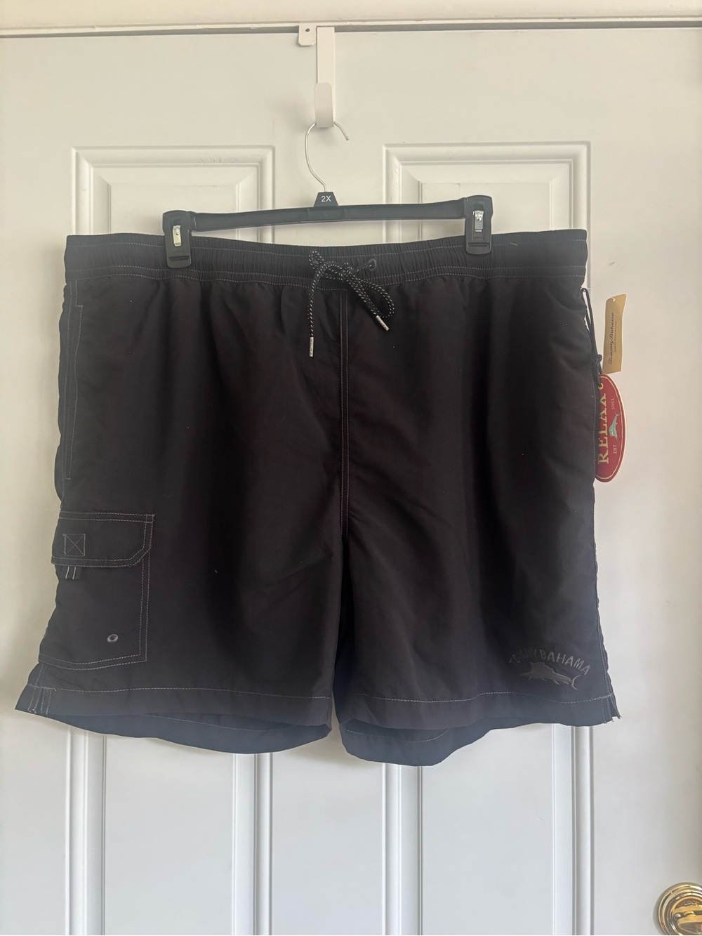 NWT Tommy Bahama Men's Black Swim Trunks, Size 2X